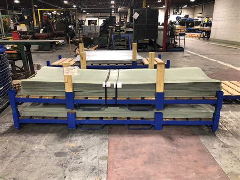 sheet metal pallets|stackable metal pallets.